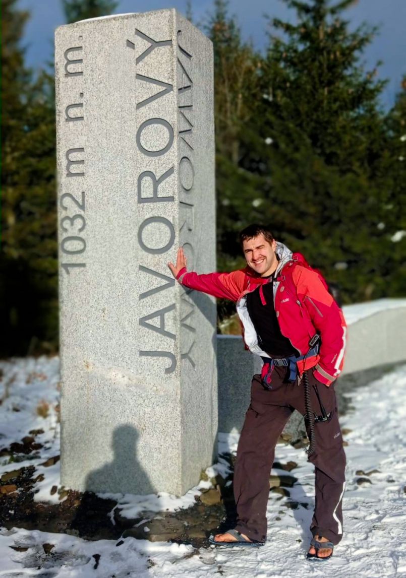 První vrchol ještě v žabkách