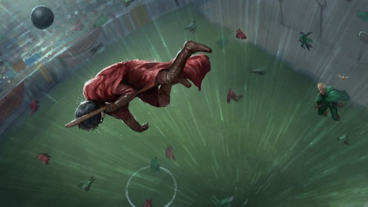 QuidditchPitch PM B2C10M2 QuidditchPitchHarryPotterBeingChasedByBludger Moment