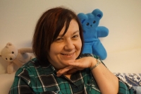 Monika je i při lupénce šťastná.