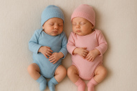 Růžovo-modrý svět novorozenců