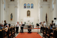 Momentka z oslav v místním kostele Urbana 5. září