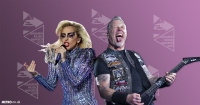 Lady Gaga s frontmanem skupiny Metallica Jamesem Hetfieldem.