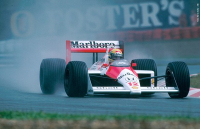 Ayrton Senna v monopostu McLaren MP 4/4, 1988