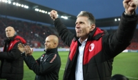 Jaroslav Šilhavý slaví po zápase s Plzní.