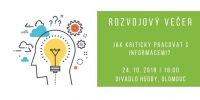 Tématem rozvojového večera bylo kritické myšlení a práce s informacemi