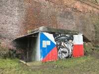 Vstup do starého krytu civilní obrany v Bezručových sadech 