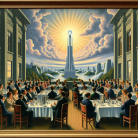 Alegorie Magrittova obrazu vytvořená pomocí AI