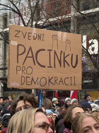 Demonstrace Stojíme za prezidentem v Praze