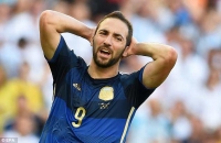 Gonzalo Higuaín během finále mistrovství světa 2014