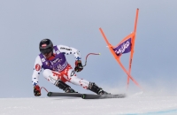 Ondřej Bank při tréninku v Lake Louise