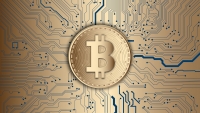 logo nejznámější kryptoměny - bitcoinu 