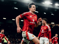 Harry Maguire po vstřelení rozhodující branky v nastaveném čase prodloužení