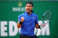 Italský tenista Fabio Fognini slaví svůj triumf na turnaji v Monte Carlu