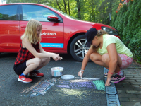 Momentka z pobytu na táboře pro handikepované děti