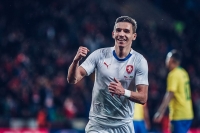 David Pavelka se raduje ze vstřelené branky do sítě Brazílie