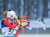 Markéta Davidová při střelbě