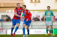 Radost hráčů Plzně ze vstřelené branky