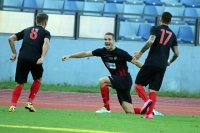 Radost hráčů Opavy ze vstřelené branky