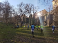 Sedmý jarní trénink v Bezručových sadech.