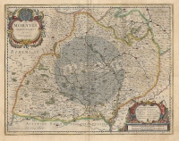 Komenského mapa Moravy v přerovském muzeu