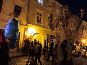 Průvod doprovázející Jihlavou svatého Martina 