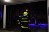 Hasičský zásah na kolejích Bedřicha Václavka 