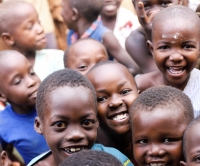 Rybářská vesnička v Ugandě