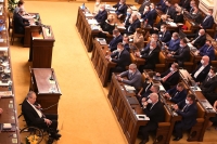 Prezident Zeman promlouvá k dolní komoře parlamentu 18.2.2022