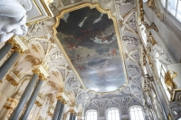 Pohled do Zimního paláce, sídla petrohradské Ermitáže.