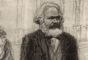 Marxův portrét - autorem je Vojtěch Tittelbach