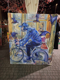 Jan Simandl na kole, autor Janem Simandlem