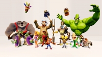 Crash s hlavními hrdiny hry
