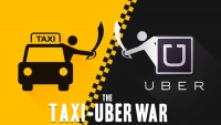 Boj mezi taxislužbami a společností Uber