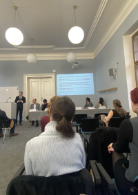 Tadeáš Solanský na Studentské politologické konferenci