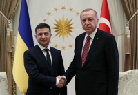 Prezidenti Ukrajiny a Turecka Zelensky a Erdogan na jednání v Istanbulu